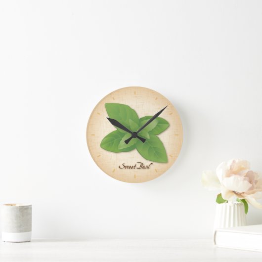 Sweet Basil Herb Ronde Klok (Huis)
