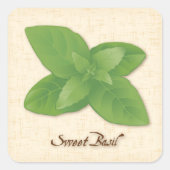 Sweet Basil Square Sticker (Voorkant)