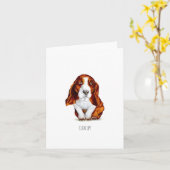 Sweet Basset Hound Chin Up Kaart (Gele Bloem)