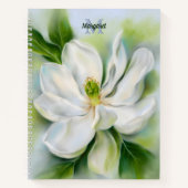 Sweet Bay Magnolia Pastel Art Monogramed Notitiebo Notitieboek (Voorkant)