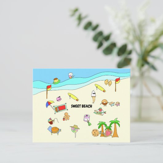 SWEET BEACH BRIEFKAART (Staand voorkant)