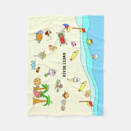 SWEET BEACH FLEECE DEKEN (Voorkant)