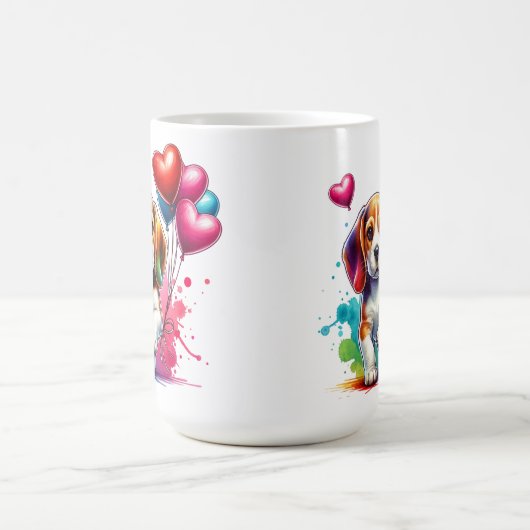 Sweet Beagle Pup Valentijn Koffiemok (Center)