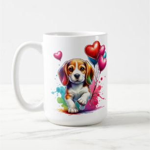 Sweet Beagle Pup Valentijn Koffiemok