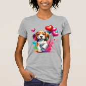 Sweet Beagle Pup Valentijn T-shirt (Voorkant)