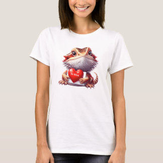 Sweet Bearded Dragon Be Mine Valentijn T-shirt