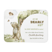Sweet Bearly Wait Baby shower Uitnodiging Magneet (Horizontaal)