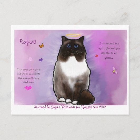 Sweet Beauful Ragdoll Briefkaart (Voorkant)