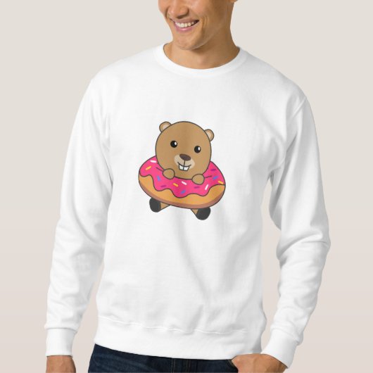 Sweet Beaver Snoepjes Donut Pink Trui (Voorkant)