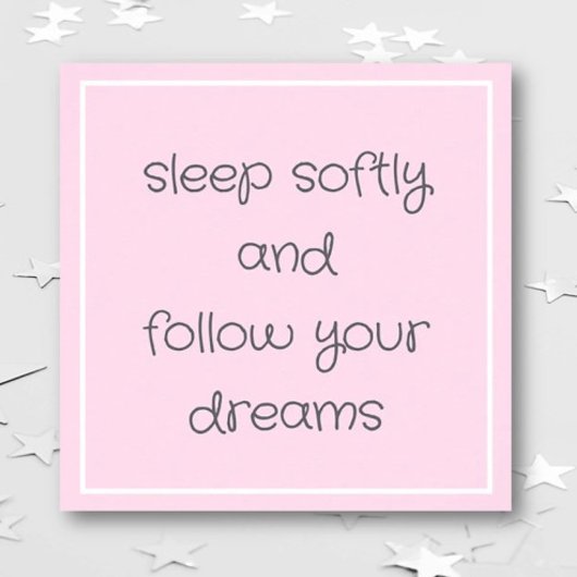 Sweet Bedtime Woorden muur kunst Poster