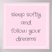 Sweet Bedtime Woorden muur kunst Poster (Voorkant)