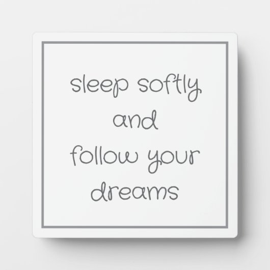 Sweet Bedtime Words Art Fotoplaat (Voorkant)