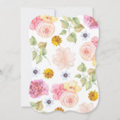 Sweet Bee 1e verjaardag Floral Pastel Kaart (Achterkant)