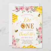 Sweet Bee 1e verjaardag Kaart (Voorkant)