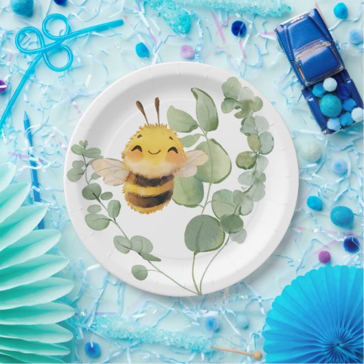 Sweet Bee 9'' Paper Borden Papieren Bordje (Feest)