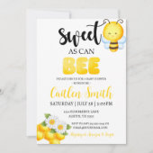 Sweet Bee Baby shower Bumblebee Uitnodiging (Voorkant)