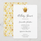 Sweet Bee Baby Shower  Kaart (Voorkant / Achterkant)