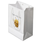 Sweet Bee Baby Shower Medium Cadeauzakje (Voorkant Gekanteld)