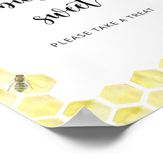 Sweet Bee baby's zijn zoet Poster (Hoek)