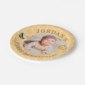 Sweet Bee Birthday Papieren Bordje (Gekanteld)