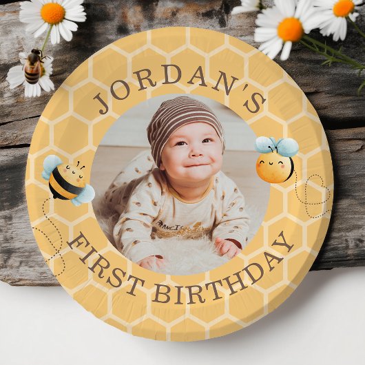 Sweet Bee Birthday Papieren Bordje