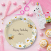 Sweet Bee Birthday Papieren Bordje (Feest)