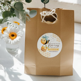 Sweet Bee Birthday Ronde Sticker