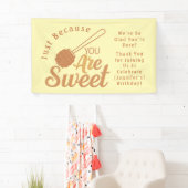 Sweet Bee Birthday Sign Rustic Party Banner (Insitu)