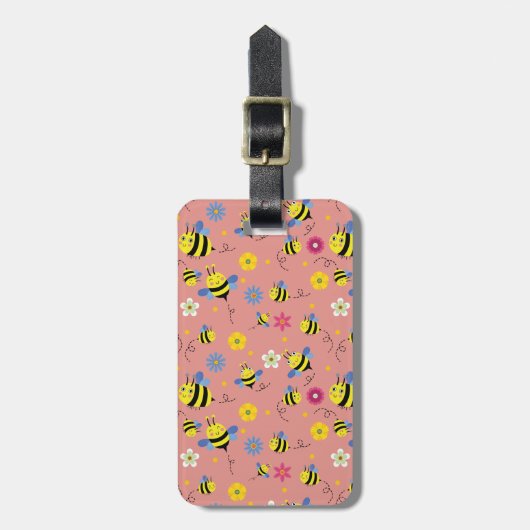Sweet Bee Blossom Garden Bagagelabel (Voorkant verticaal)