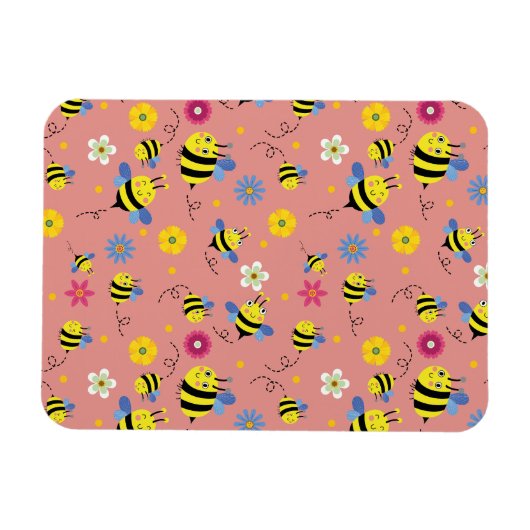 Sweet Bee Blossom Garden Magneet (Horizontaal)