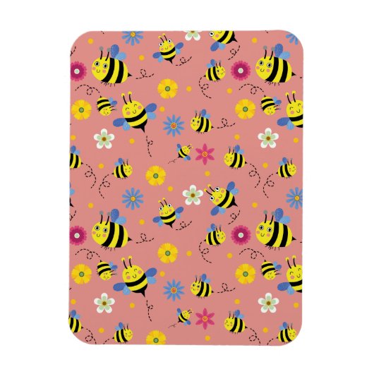 Sweet Bee Blossom Garden Magneet (Verticaal)