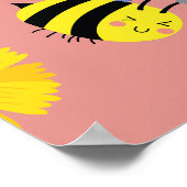 Sweet Bee Blossom Garden Poster (Hoek)