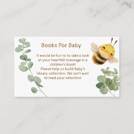 Sweet Bee Boeken voor Baby Enclosure Kaarten (Voorkant)