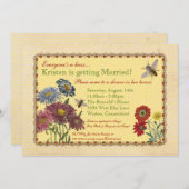 Sweet Bee Bridal Shower Kaart (Voorkant / Achterkant)