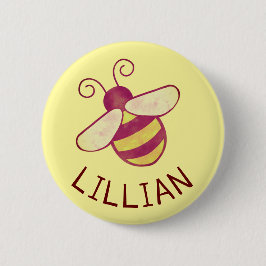 Sweet Bee - Button met persoonlijke naam
