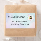 Sweet Bee First Birthday Personalized  Etiket (Insitu)