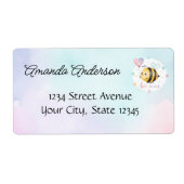 Sweet Bee First Birthday Personalized Etiket (Voorkant)