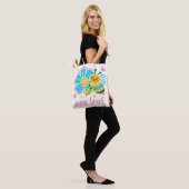 Sweet "Bee Leaf" Crayon Art: Whimsical Bee Tote Bag (Op model)