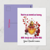 Sweet BEE mine-BEE lieve me i love you Briefkaart (Voorkant / Achterkant)
