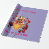 Sweet BEE mine-BEE lieve me i love you Cadeaupapier (Uitgerold)