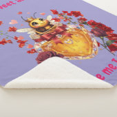 Sweet BEE mine-BEE lieve me i love you Sherpa Deken (3/4)