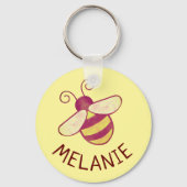 Sweet Bee - Sleutelhanger met persoonlijke naam (Voorkant)