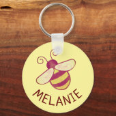 Sweet Bee - Sleutelhanger met persoonlijke naam (Voorkant)