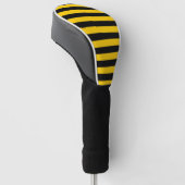 Sweet Bee Yellow en Black Striped Golfheadcover (Schuin)