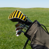 Sweet Bee Yellow en Black Striped Golfheadcover (Insitu)