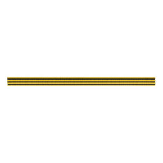 Sweet Bee Yellow en Black Striped Grosgrain Lint (Voorkant)