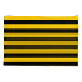 Sweet Bee Yellow en Black Striped Kussensloop (Achterkant)