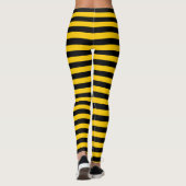 Sweet Bee Yellow en Black Striped Leggings (Achterkant)