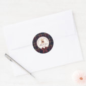 Sweet Beer 1e Verjaardag Polo Teddy Bear Plaid Ronde Sticker (Envelop)