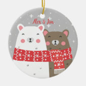 Sweet Beer Name Winter First Kersthuwelijk Keramisch Ornament (Voorkant)